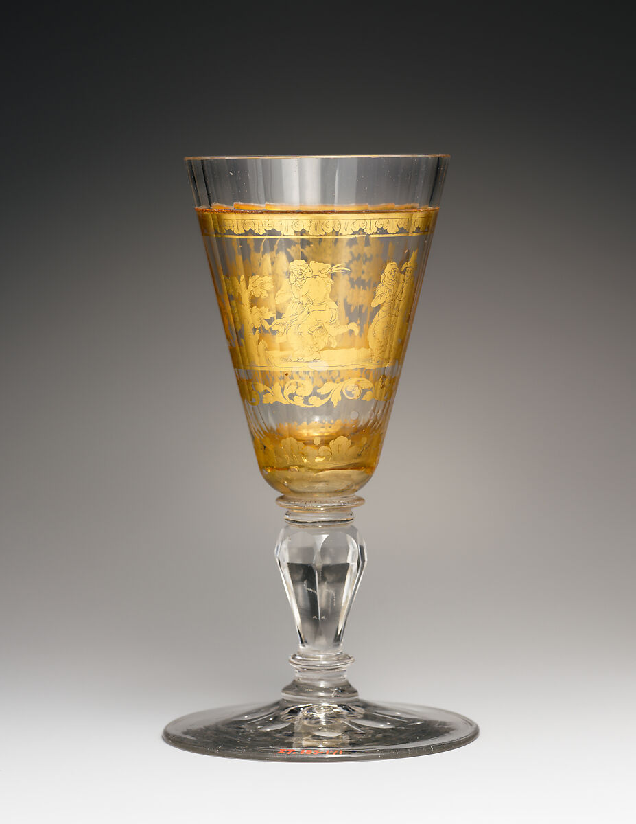 Wineglass, Zwischengold glass, Bohemian