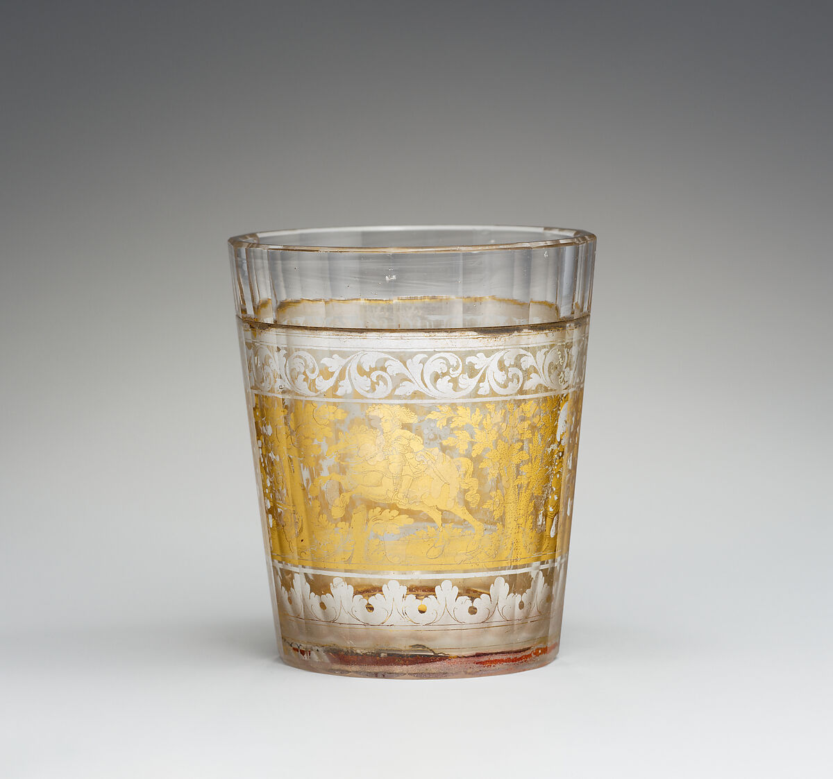 Beaker, Zwischengold glass, Bohemian