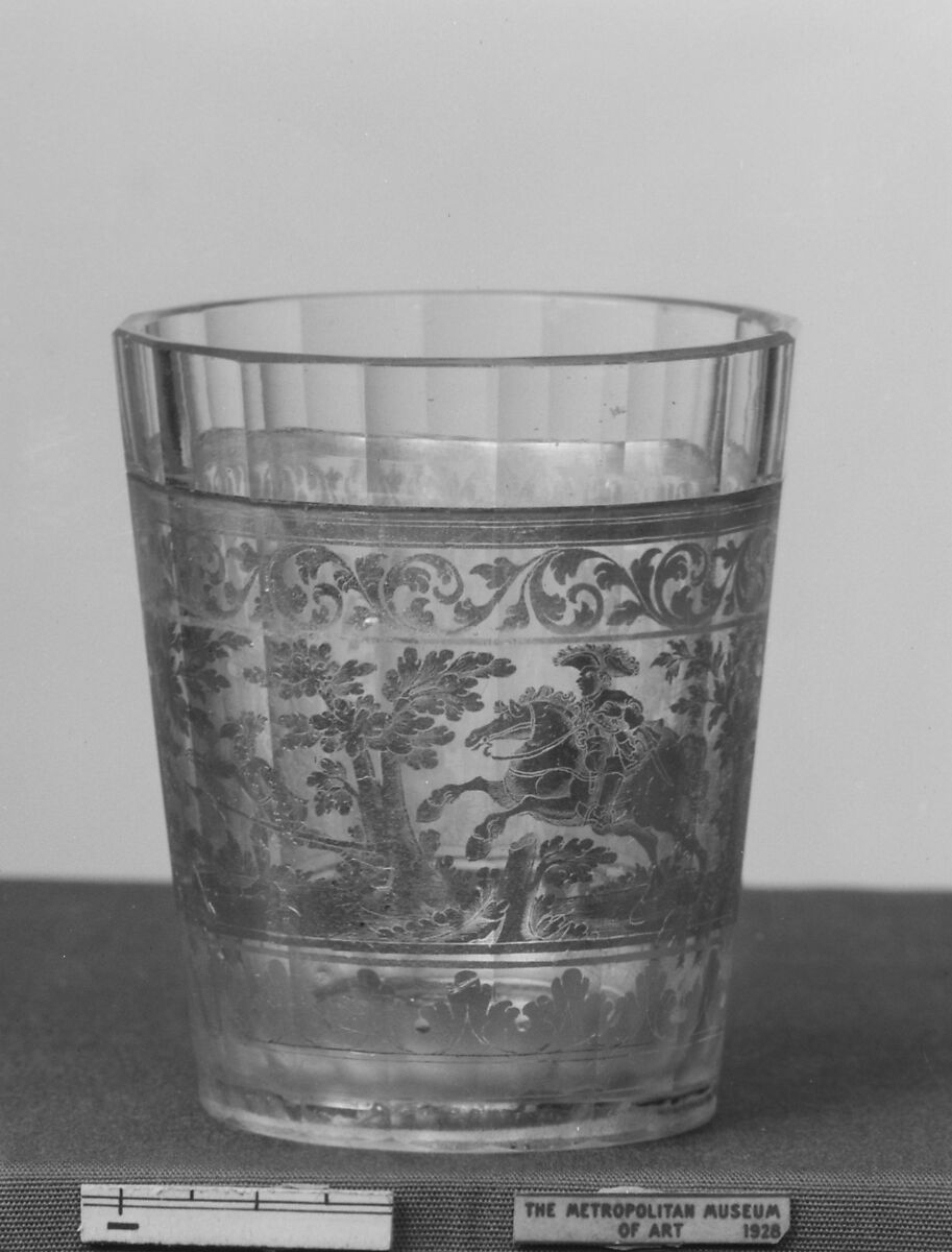 Beaker, Zwischengold glass, Bohemian 