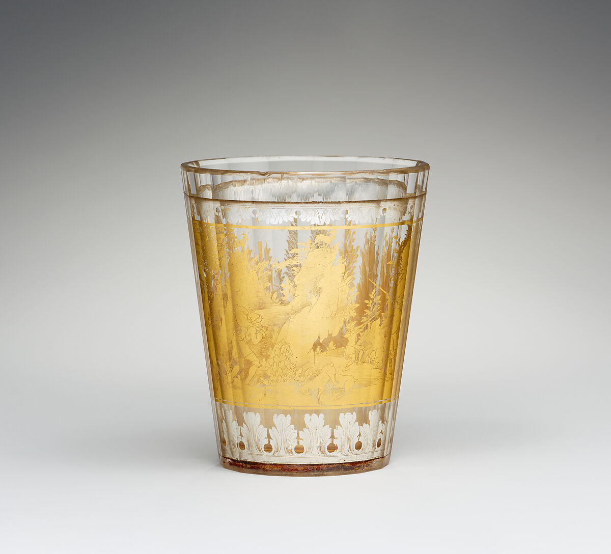 Beaker, Zwischengold glass, Bohemian