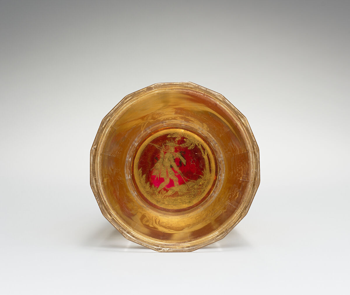 Beaker, Zwischengold glass, Bohemian