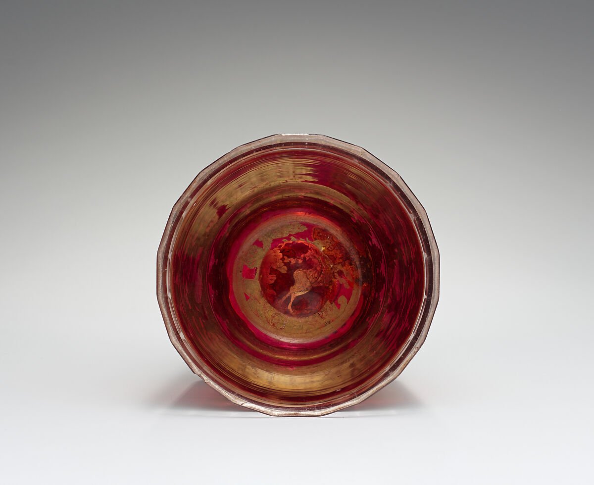 Beaker, Zwischengold glass, Bohemian
