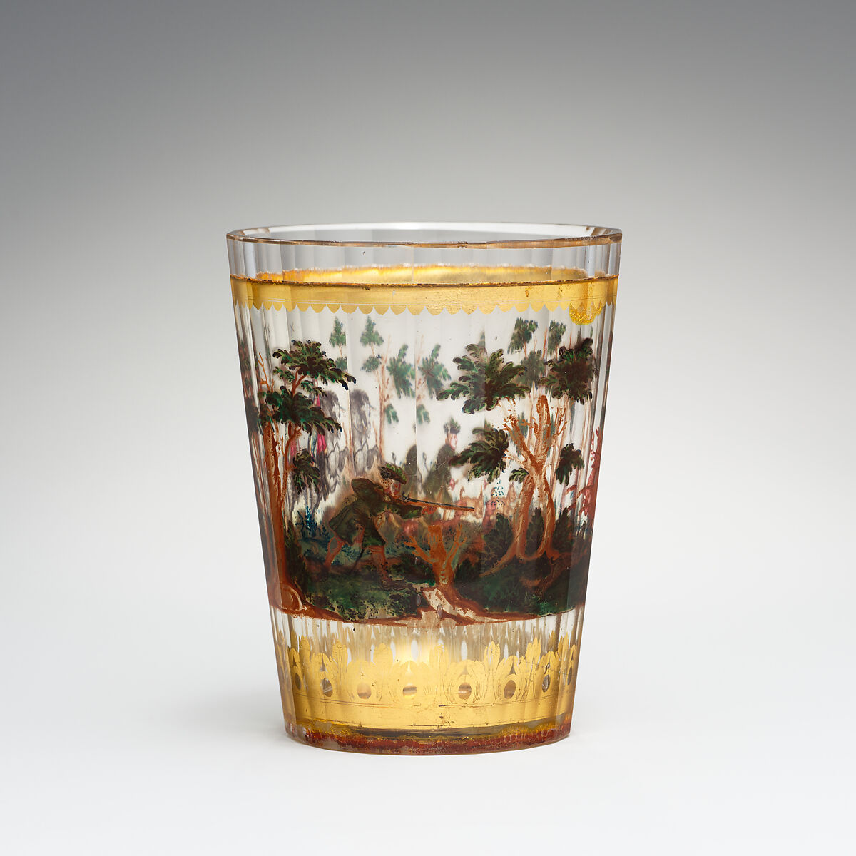 Beaker, Zwischengold glass, Bohemian