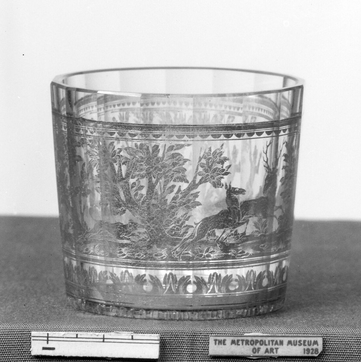 Beaker, Zwischengold glass, Bohemian
