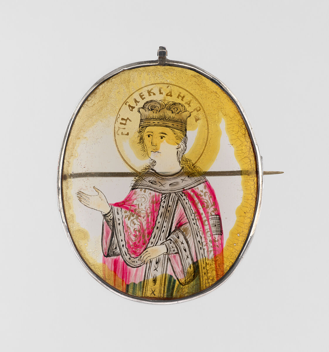 St. Alexander Nevski, Glass, possibly Russian 