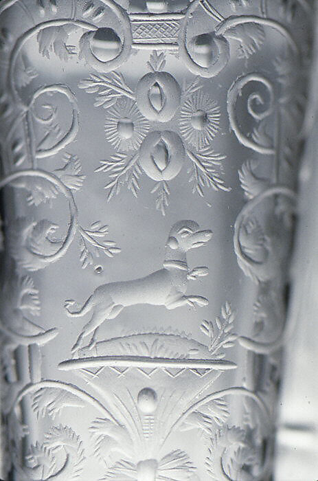 Standing cup with cover, Glass, Bohemian, Riesengebirge (Krkonoše)