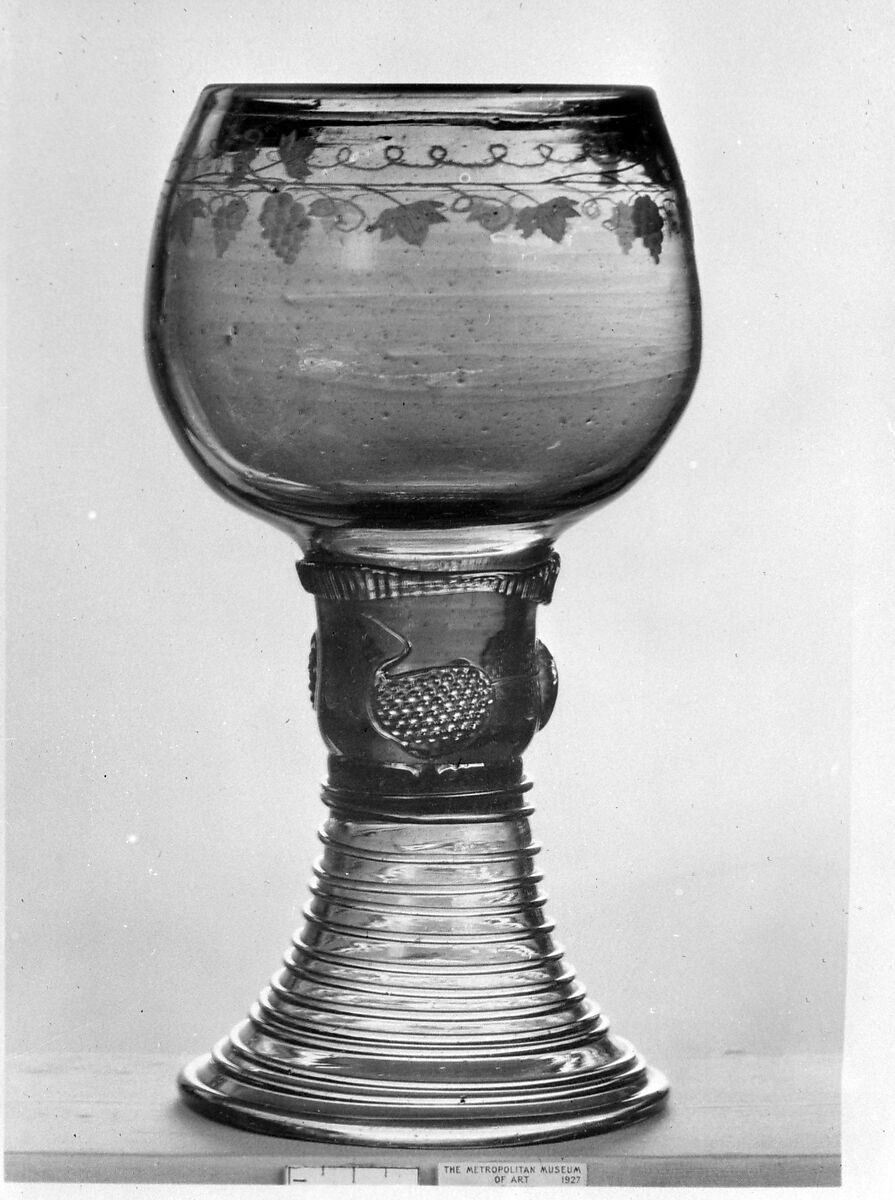 Goblet (Roemer), Glass, German 