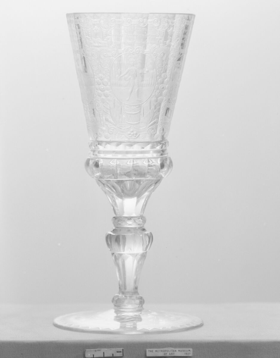 Standing cup, Glass, German, Silesia 