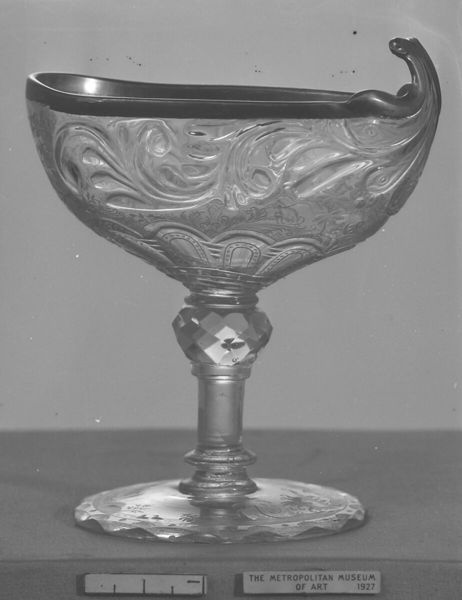 Sweetmeat glass, Glass, German, Silesia 