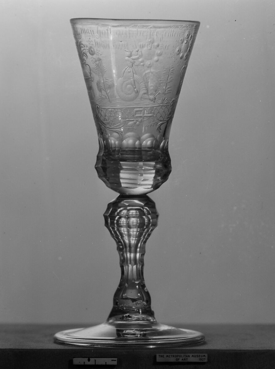Wineglass, Glass, German, Saxony 