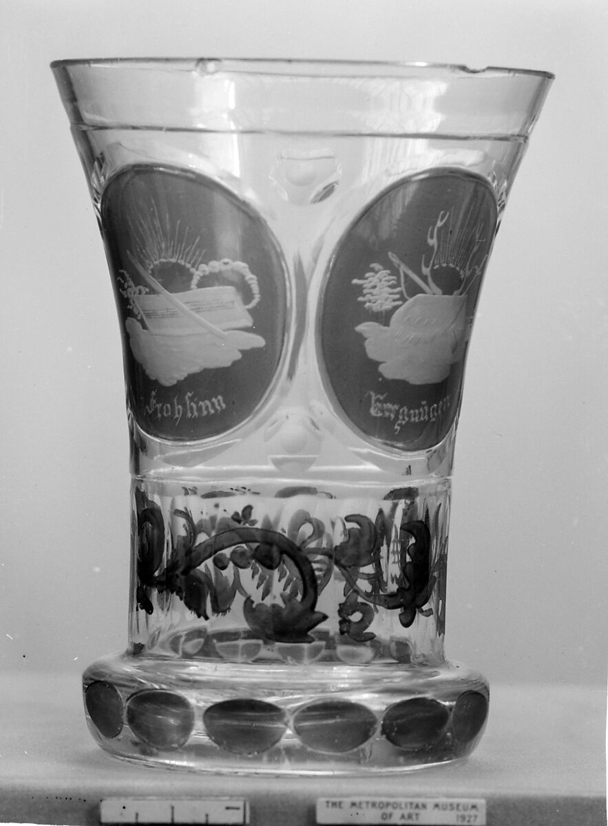 Beaker, Glass, Bohemian 