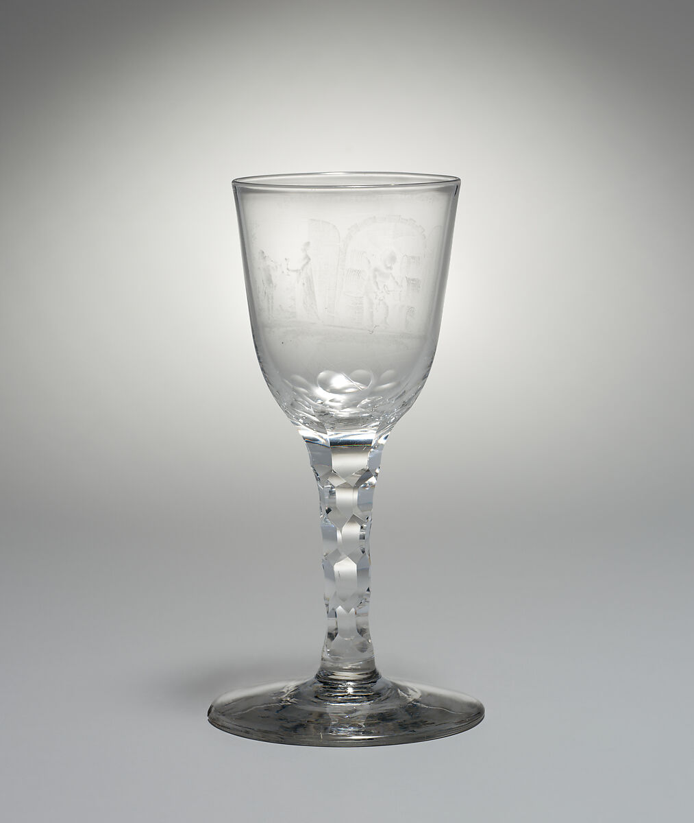 Wineglass, Engraved by David Wolff (Dutch, 's Hertogenbosch 1732–1798 The Hague), Glass, Dutch, The Hague