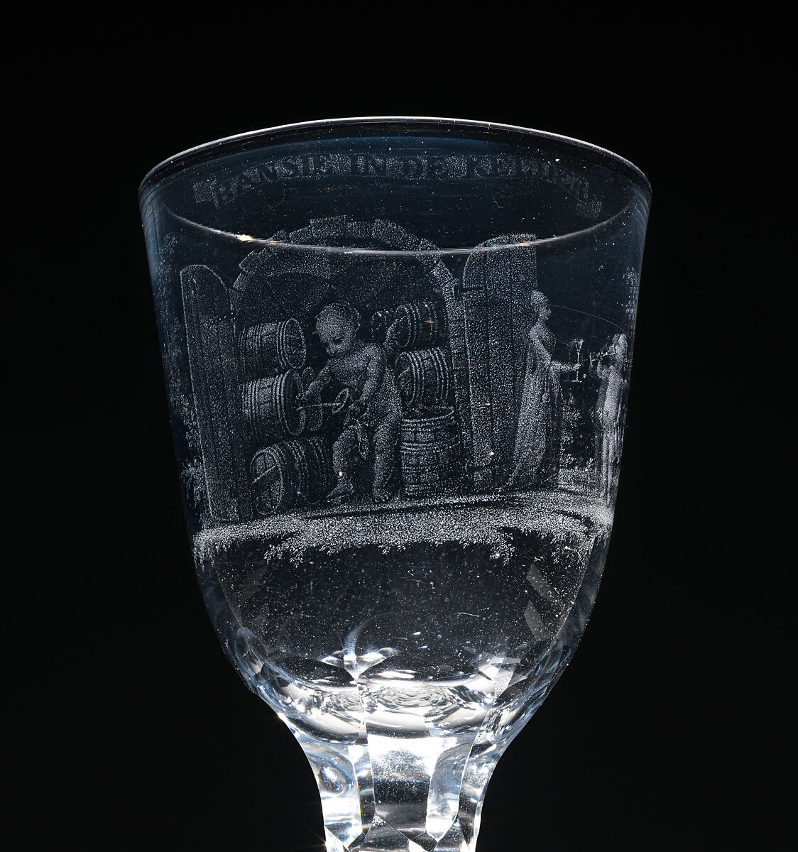 Wineglass, Engraved by David Wolff (Dutch, 's Hertogenbosch 1732–1798 The Hague), Glass, Dutch, The Hague