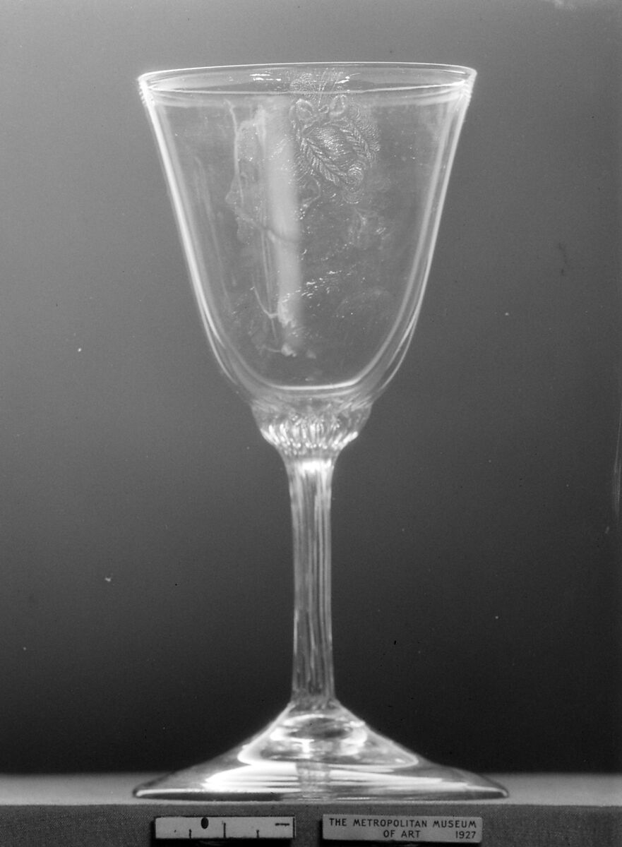 Wineglass with Catherine II of Russia, Glass, Dutch 
