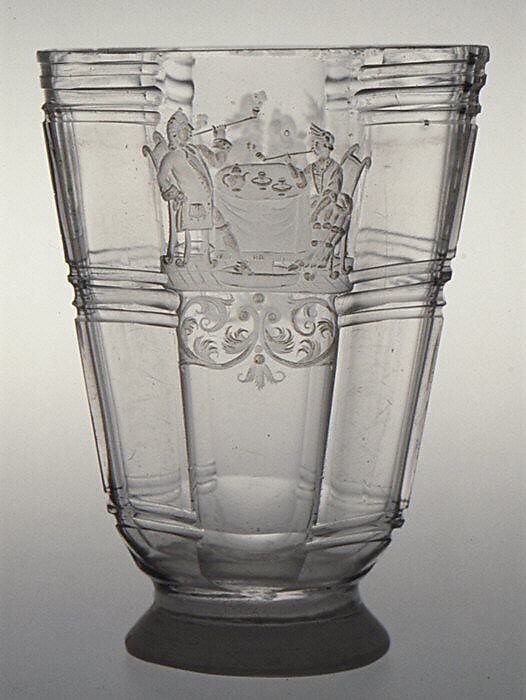 Water glass, Glass, Bohemian 