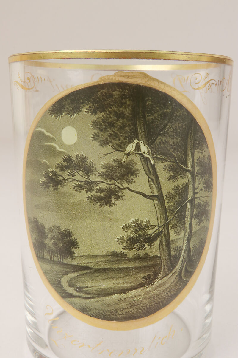 Beaker, Anton Kothgasser (Austrian, 1769–1851), Glass, Austrian, Vienna