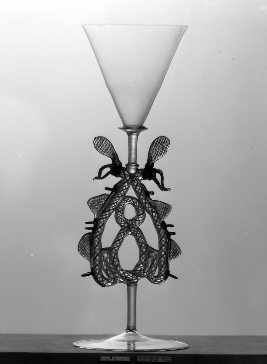 Standing cup (Flügelglas), Carl Heinrich Florenz Müller (German, Piesau 1845–1912 Hamburg), Glass, German, Hamburg 