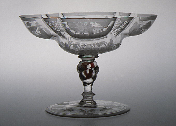 Sweetmeat glass, Glass, Bohemian 