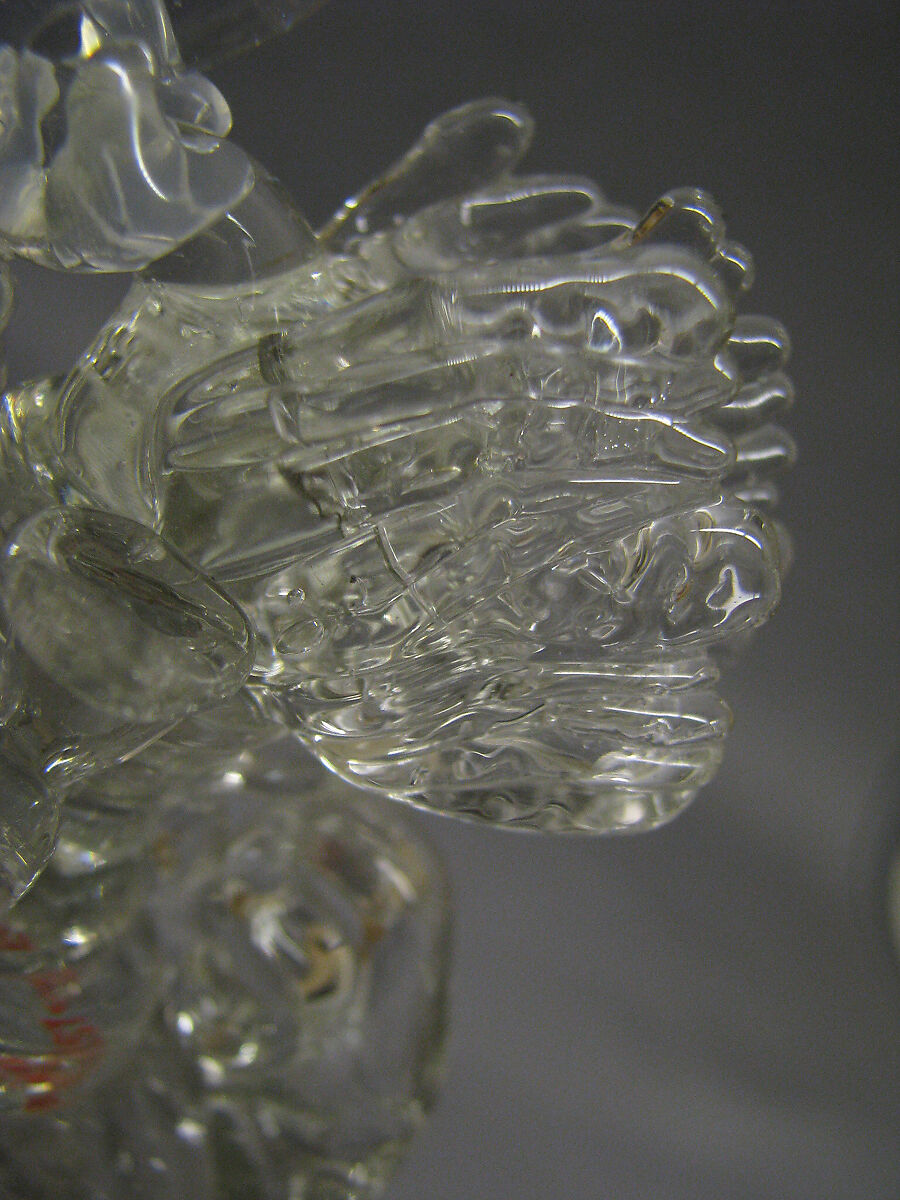 Bowl with cover, Glass, German