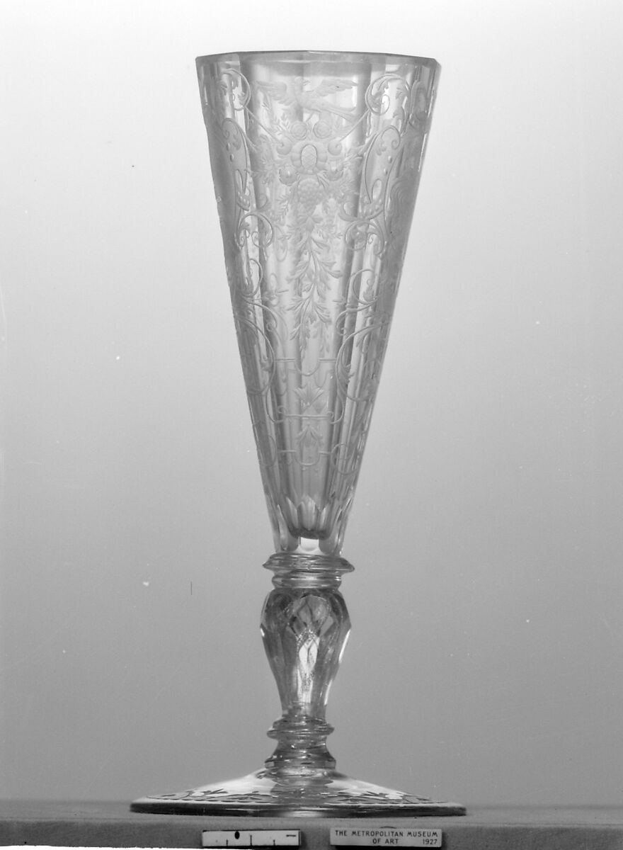 Wineglass (Spitzglas), Glass, Bohemian, Riesengebirge (Krkonoše) 