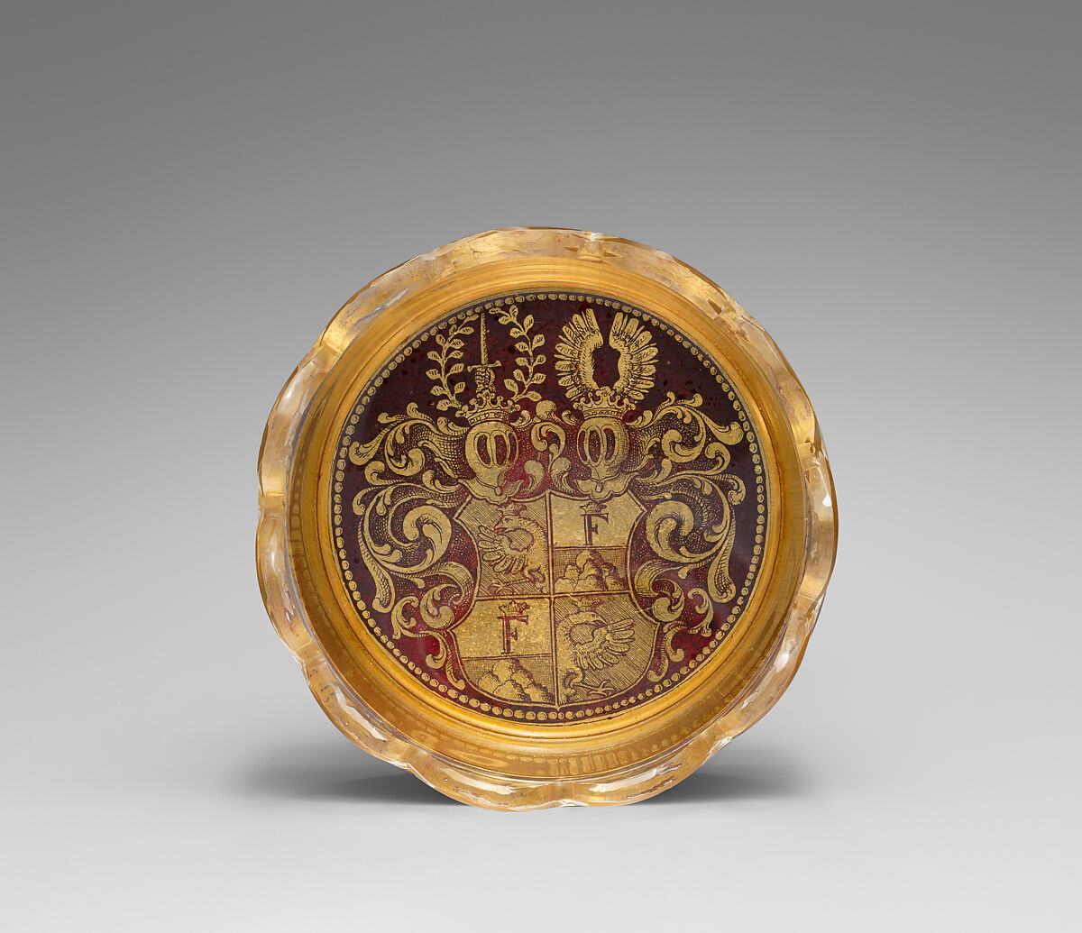 Saltcellar, Johann Joseph Mildner (Austrian, 1764–1808), Glass, Austrian, Gutenbrunn