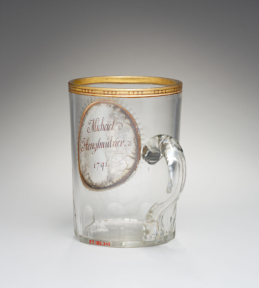 Mug, Johann Joseph Mildner (Austrian, 1764–1808), Glass, Austrian, Gutenbrunn