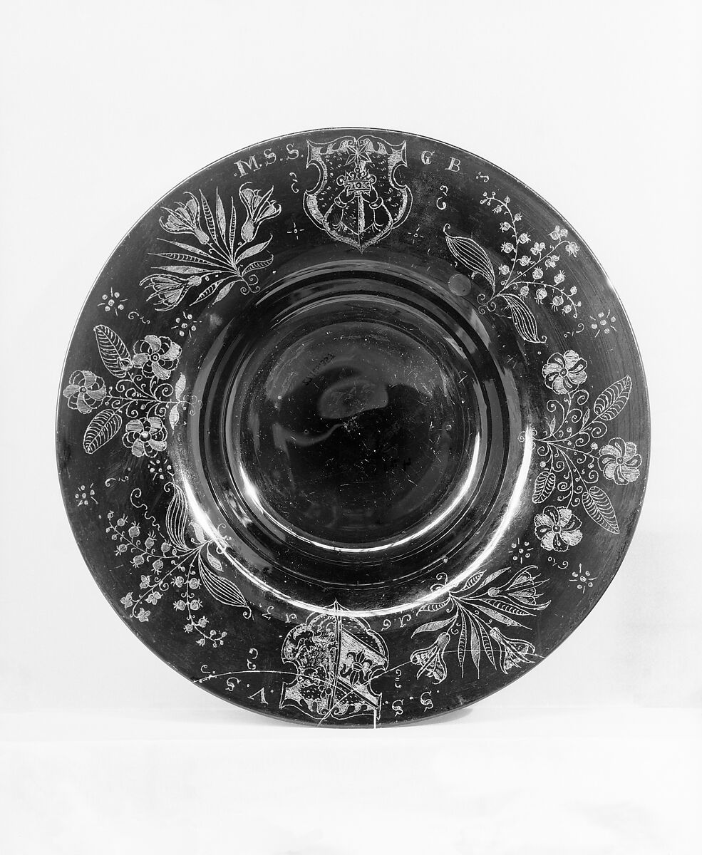 Dish, Glass, Bohemian 