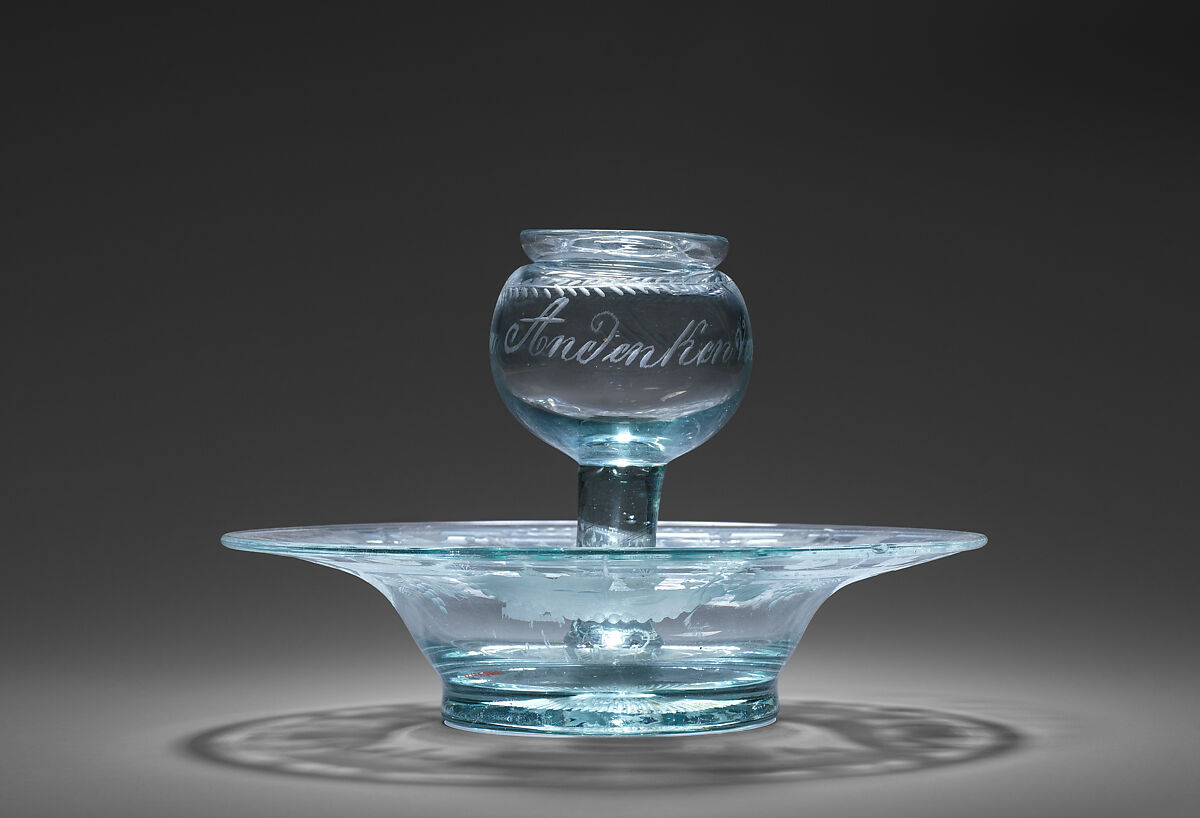 Inkwell, Glass, Bohemian