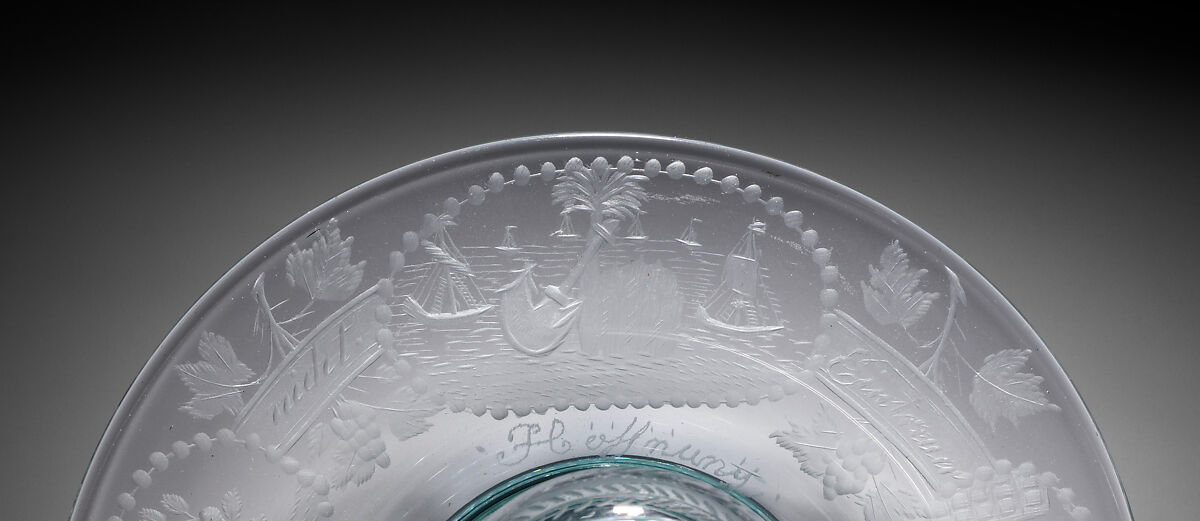 Inkwell, Glass, Bohemian