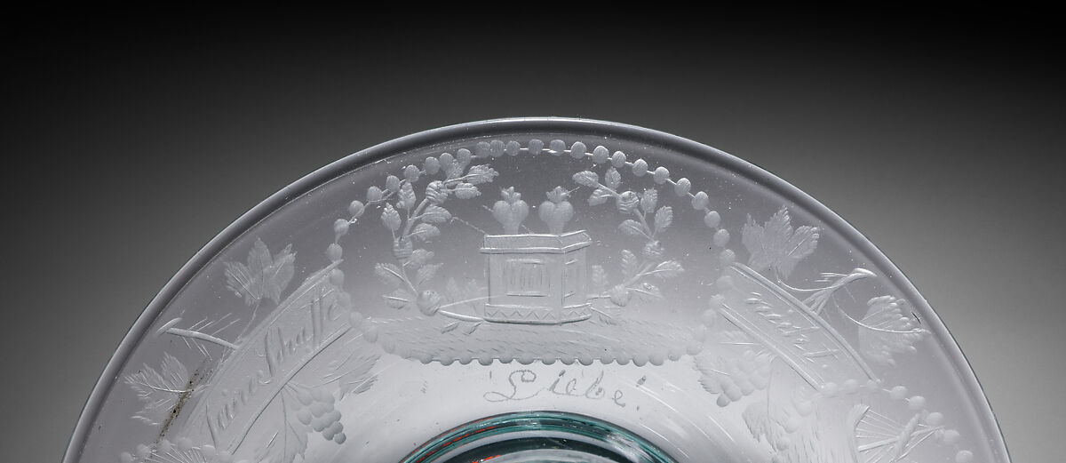 Inkwell, Glass, Bohemian