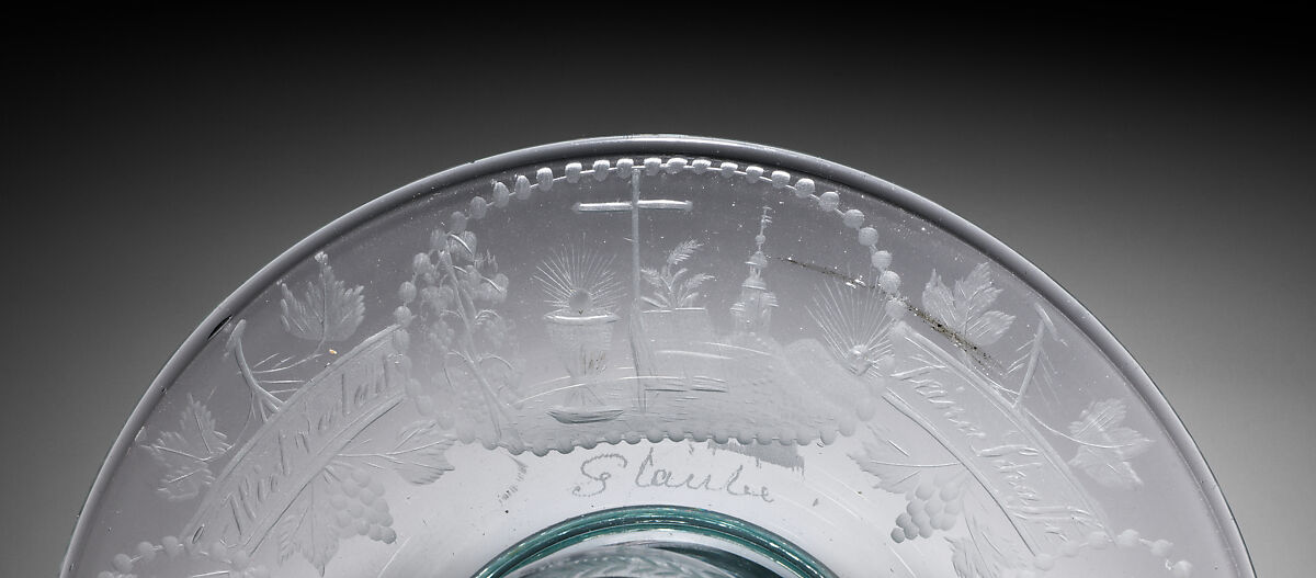 Inkwell, Glass, Bohemian