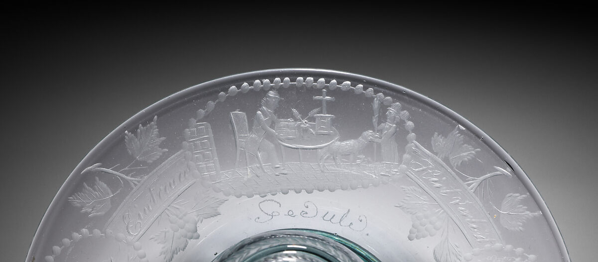 Inkwell, Glass, Bohemian