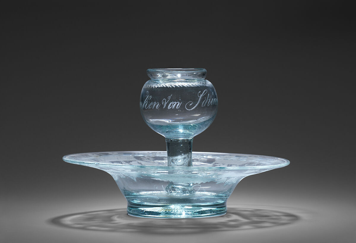 Inkwell, Glass, Bohemian