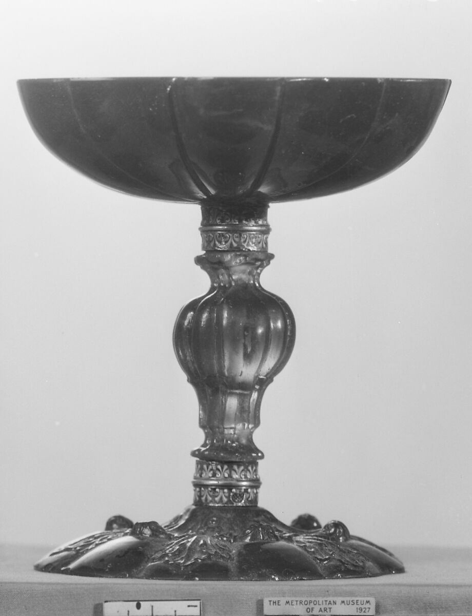 Sweetmeat glass, Glass; silver, enamelled, Southern German 