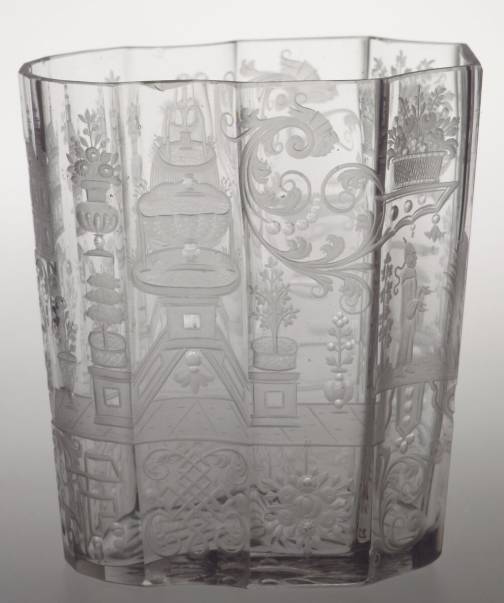 Beaker, Glass, Bohemian, Riesengebirge (Krkonoše) 