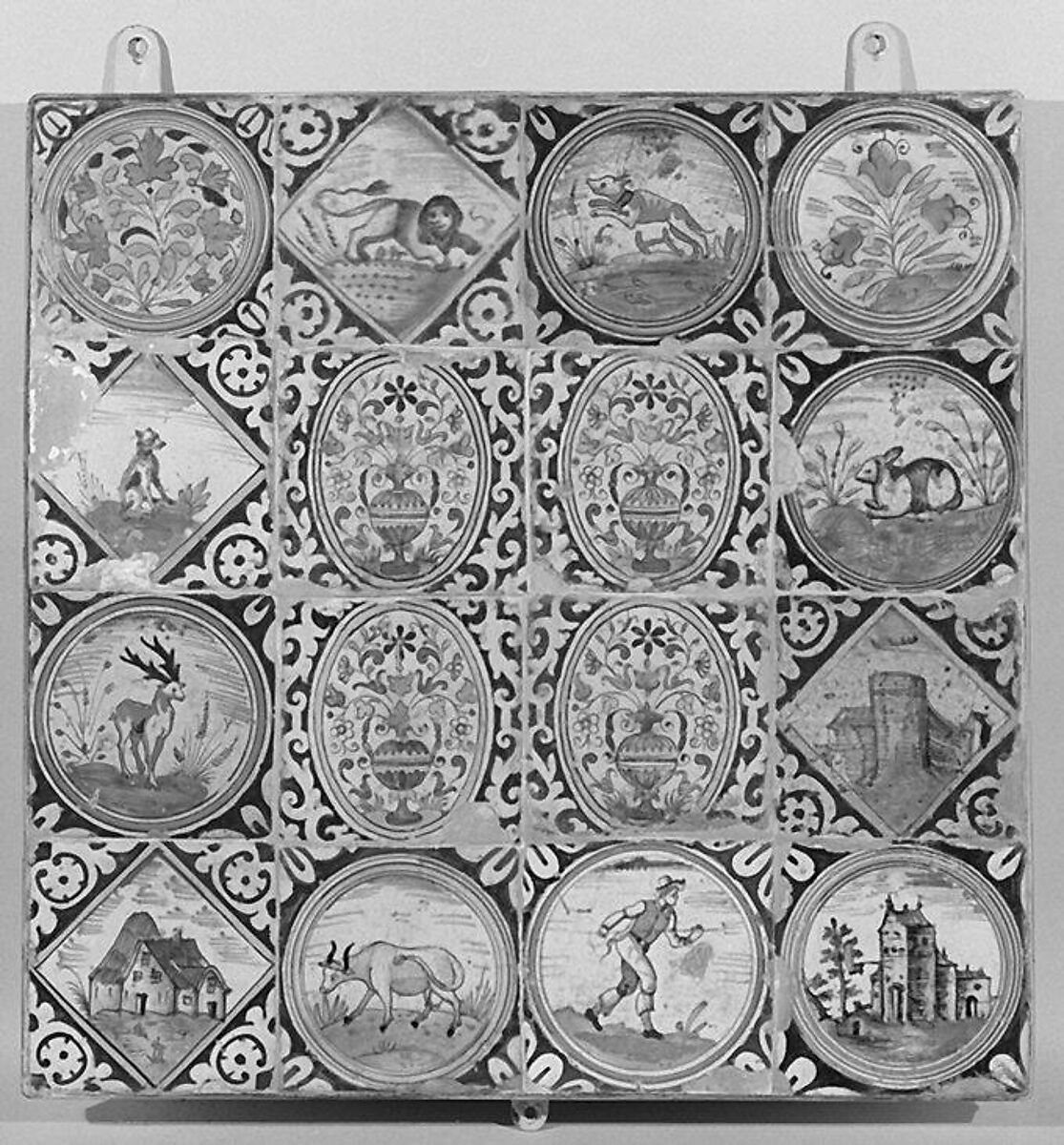 Tile, Tin-glazed earthenware, Dutch, Holland