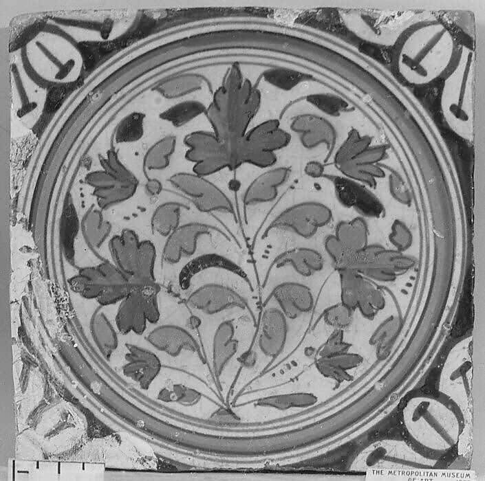 Tile, Tin-glazed earthenware, Dutch, Holland 