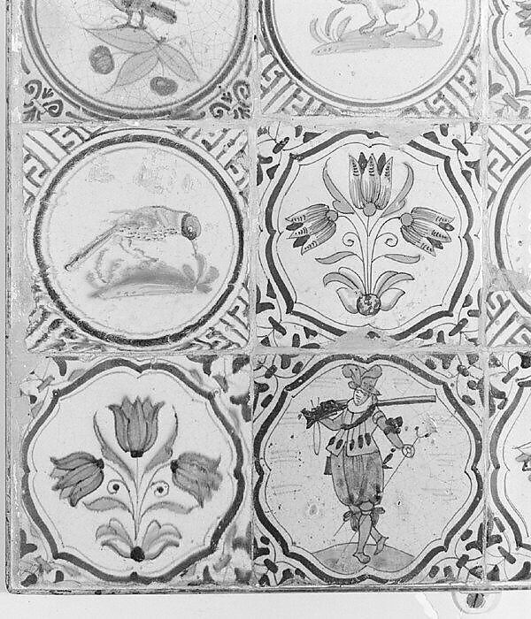 Tile, Tin-glazed earthenware, Dutch