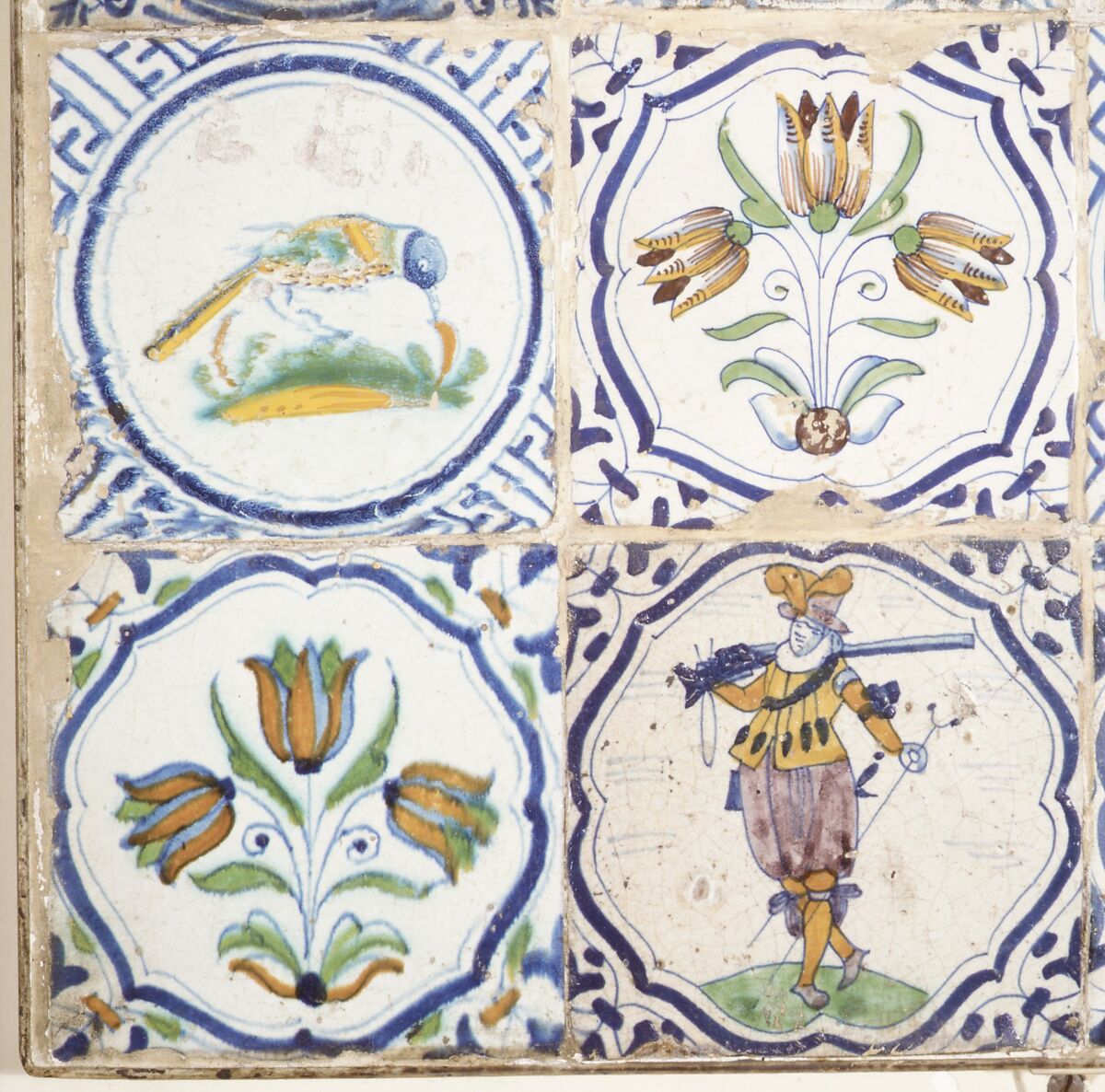 Tile, Tin-glazed earthenware, Dutch