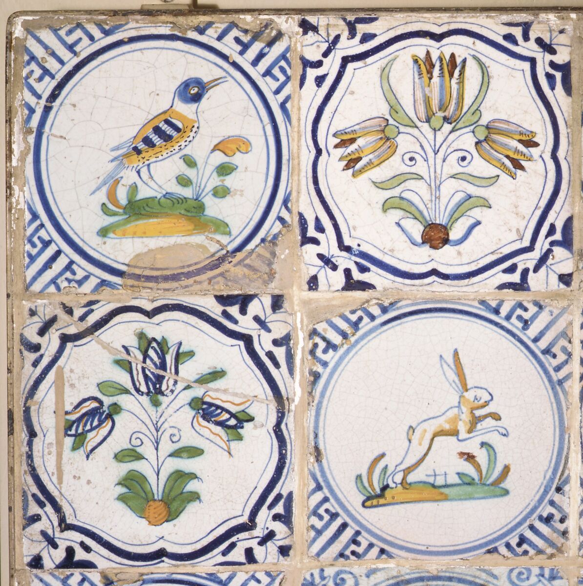 Tile, Delftware (tin-glazed earthenware), Dutch 