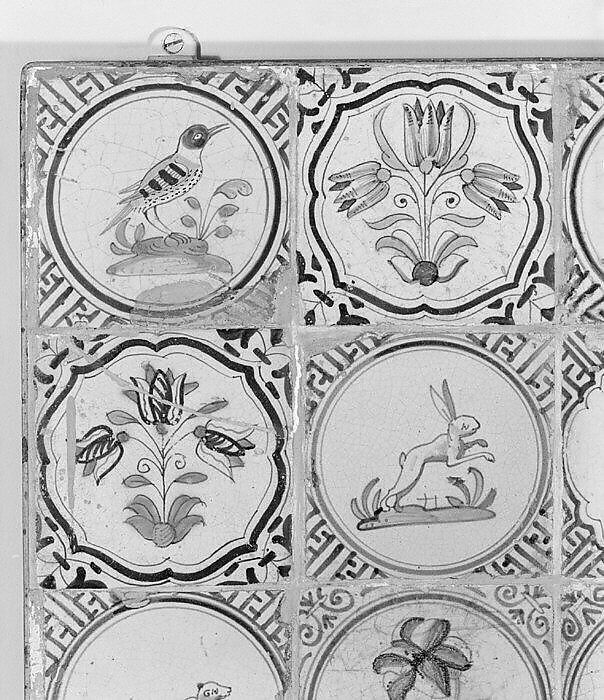 Tile, Delftware (tin-glazed earthenware), Dutch