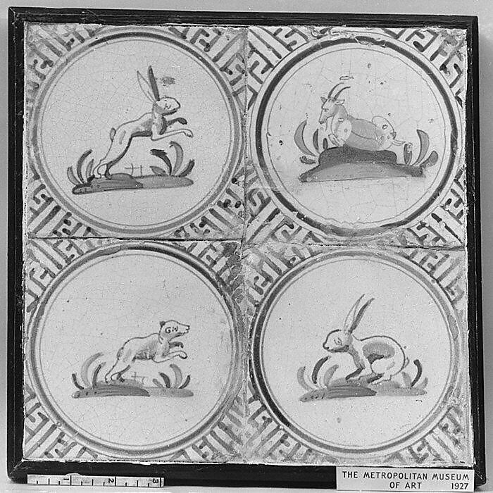 Tile, Delftware (tin-glazed earthenware), Dutch