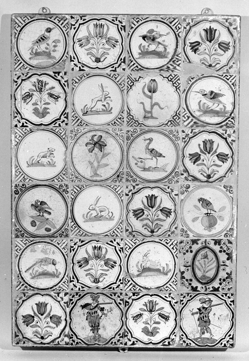 Tile, Delftware (tin-glazed earthenware), Dutch