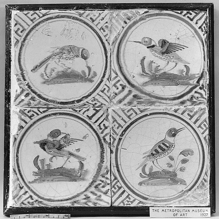 Tile, Delftware (tin-glazed earthenware), Dutch