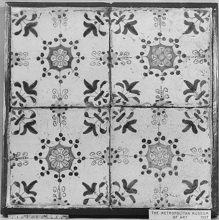 Tile, Tin-glazed earthenware, Dutch 