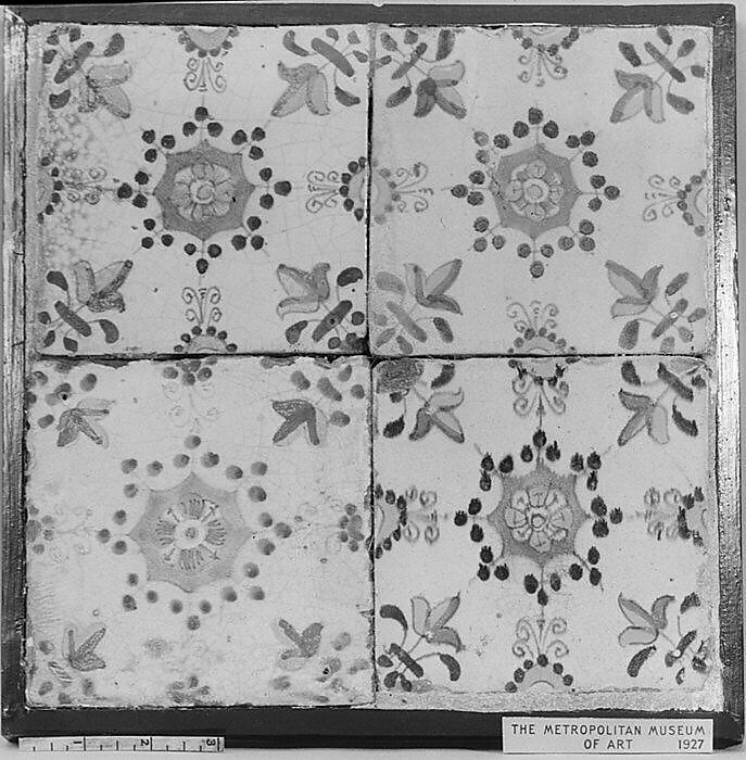 Tile, Tin-glazed earthenware, Dutch 