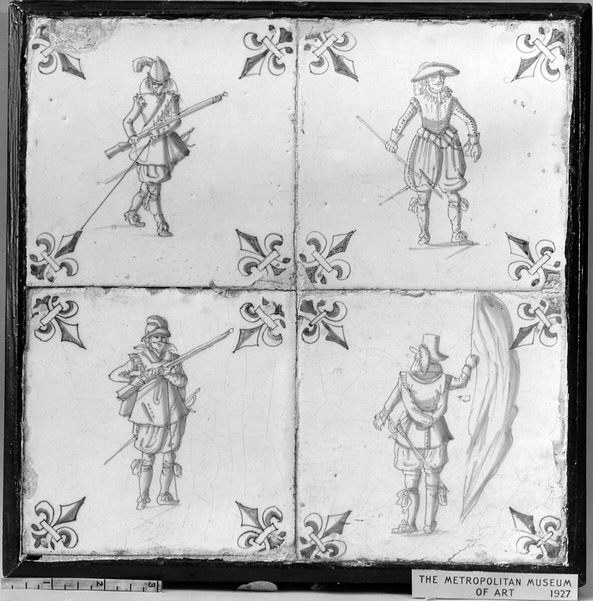 Tile, Tin-glazed earthenware, Dutch 