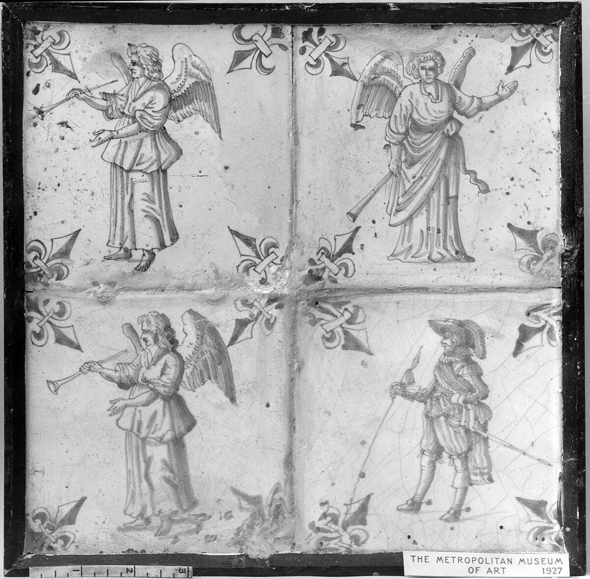 Tile, Tin-glazed earthenware, Dutch, Holland