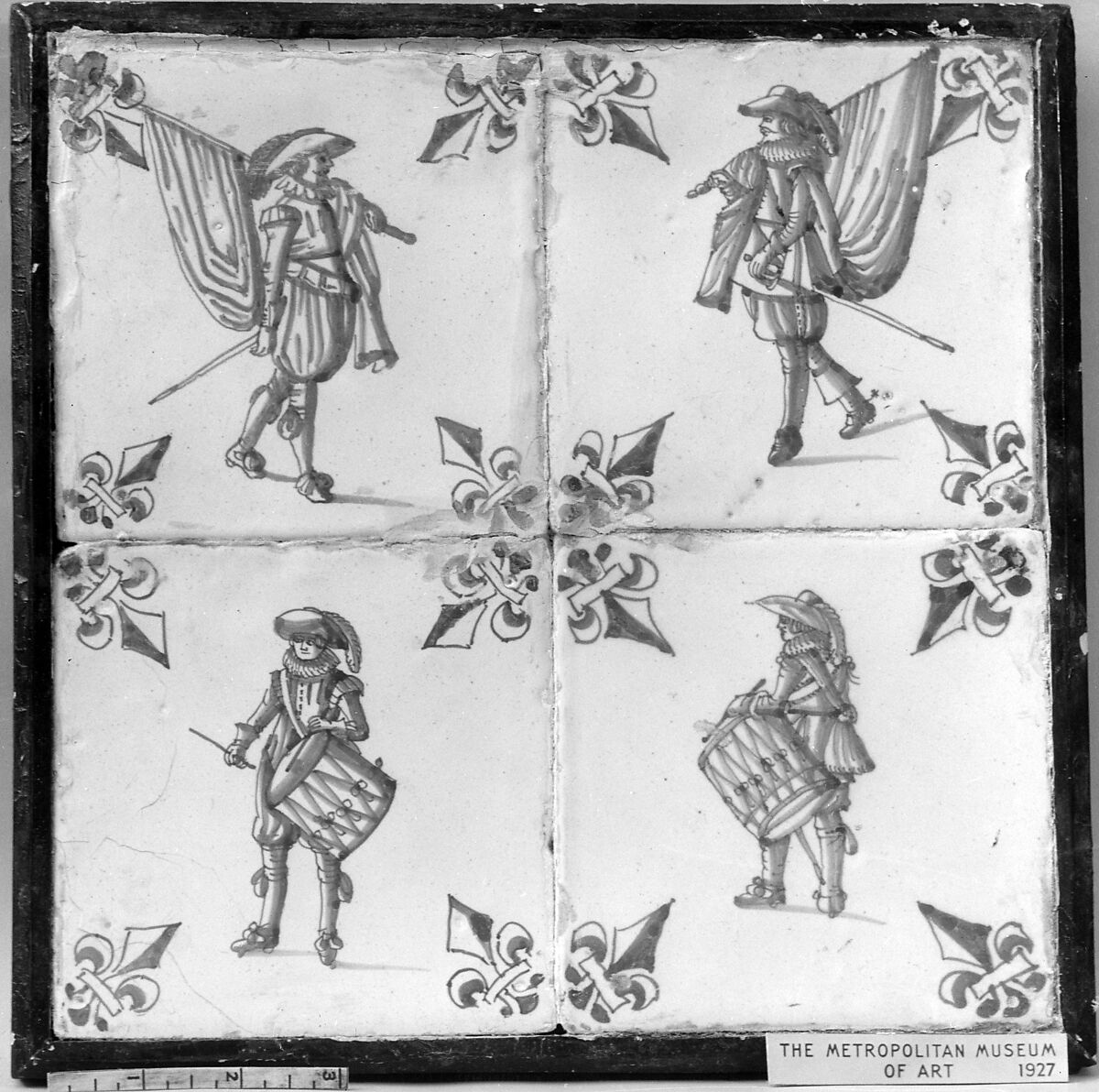 Tile, Delftware (tin-glazed earthenware), Dutch 