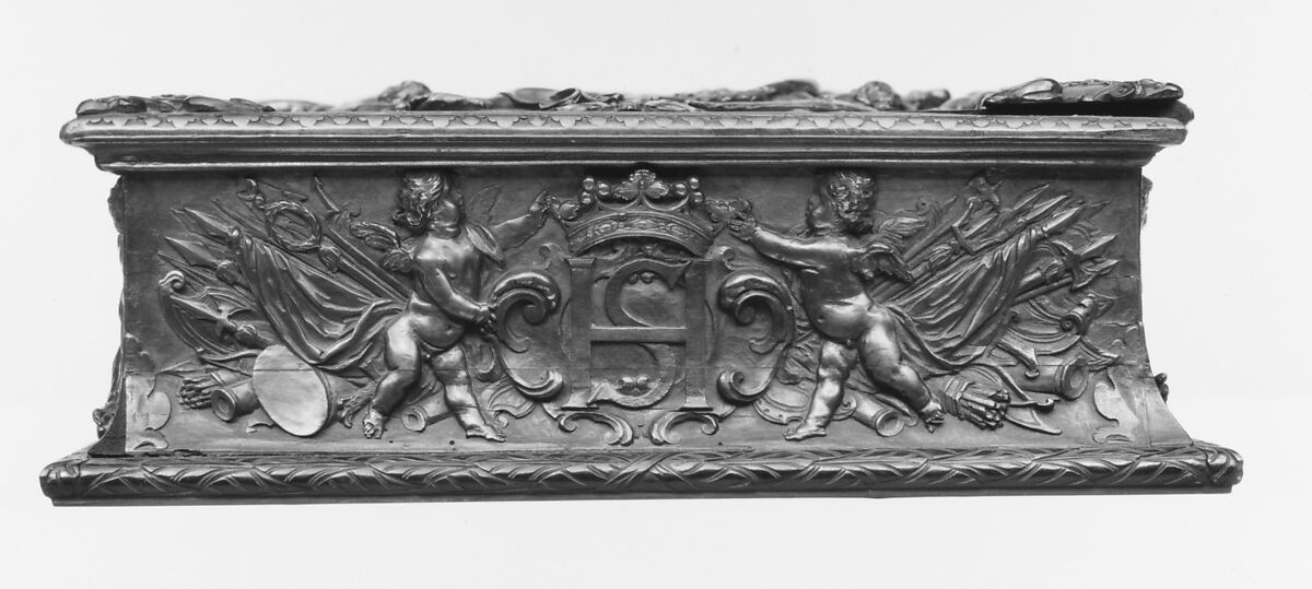 Box, Walnut, ebony, French